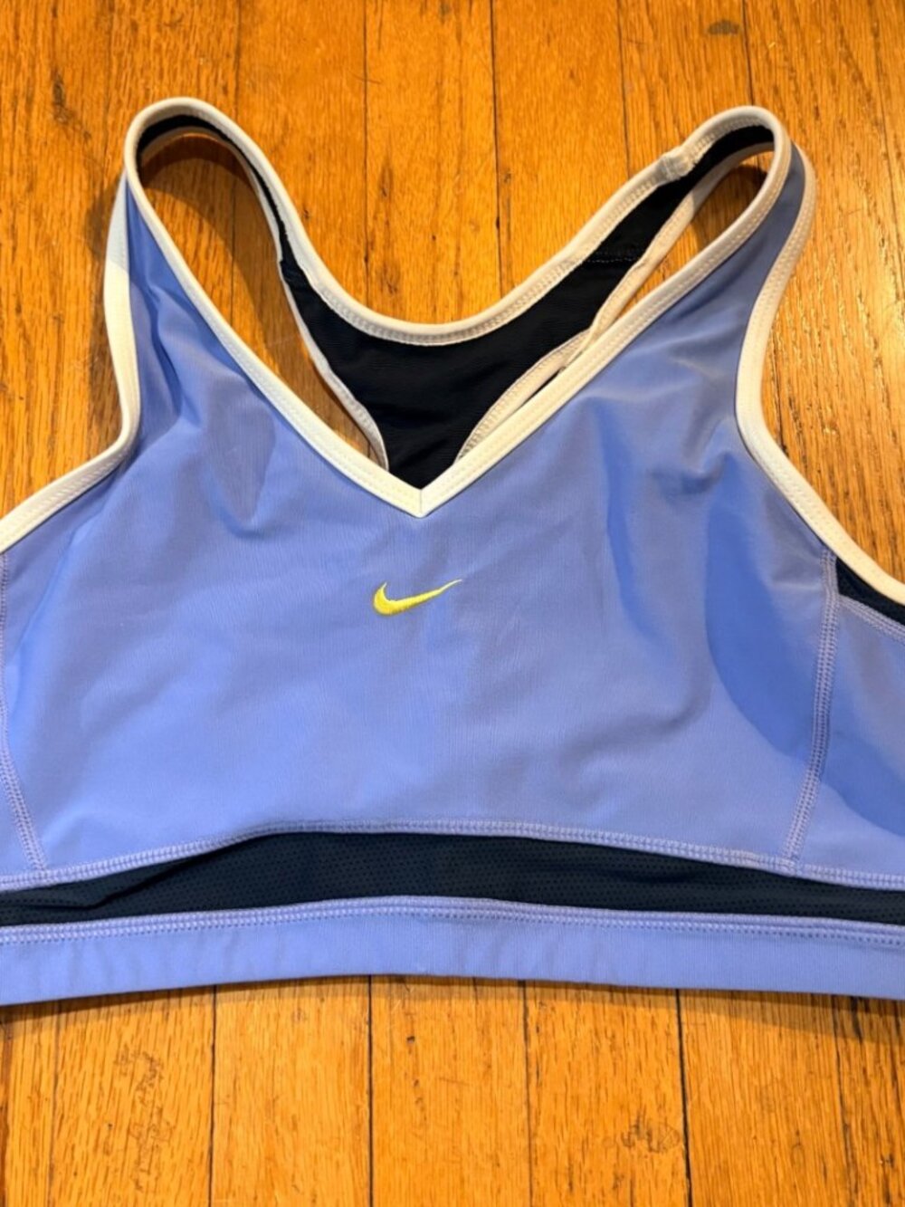 Nike Sports Bra Blue Racerback Athleisure Gym Workout Size L